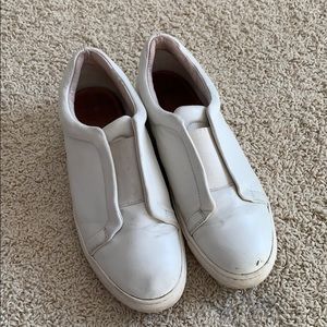 Halogen White Leather Sneakers